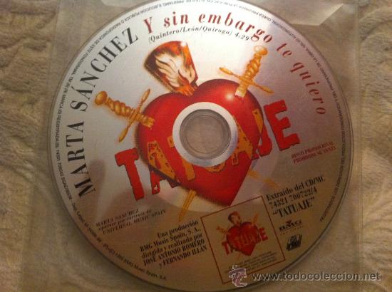 CDs de m&uacute;sica: MARTA SANCHEZ - Y SIN EMBARGO TE QUIERO ( CD SINGLE) - Foto 1