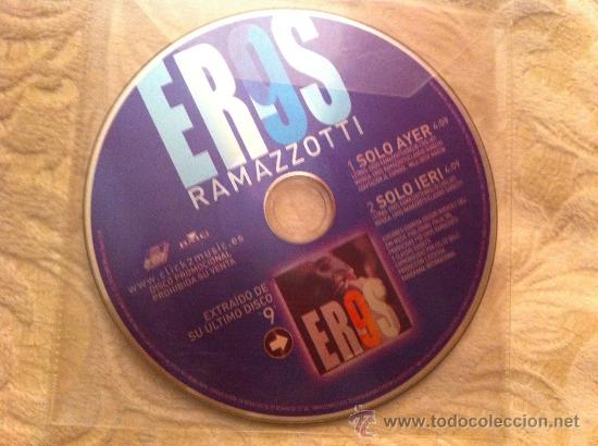 CDs de m&uacute;sica: EROS - SOLO AYER ( CD SINGLE ) - Foto 1