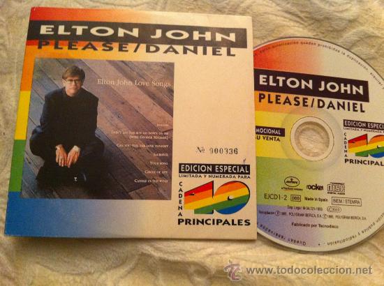 CDs de m&uacute;sica: ELTON JOHN - PLEASE/ DANIEL ( CD SINGLE) - Foto 1
