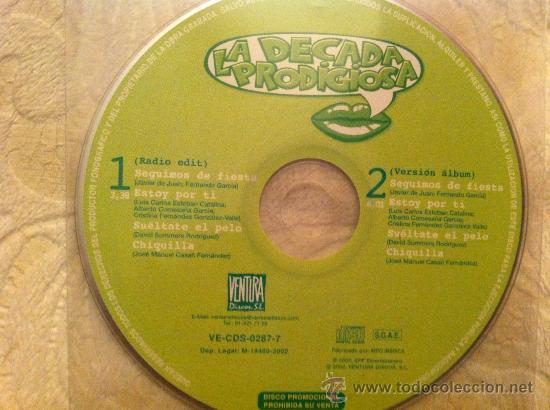 CDs de m&uacute;sica: LA DECADA PRODIGIOSA - SEGUIMOS DE FIESTA ( CD SINGLE ) - Foto 1