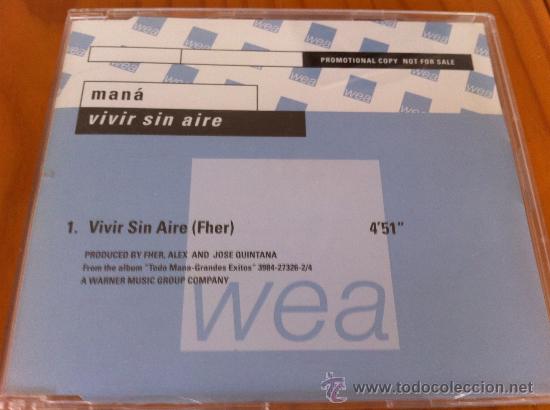 CDs de m&uacute;sica: MANA - VIVIR SIN AIRE ( CD SINGLE PROMO) - Foto 1