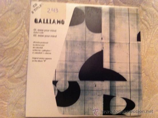 CDs de m&uacute;sica: GALLIANO - CLOSE YOUR MIND ( CD SINGLE PROMO ) - Foto 1