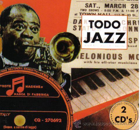 CD di Musica: DOBLE CD ALBUM: TODO JAZZ - 28 TEMAS CL&Aacute;SICOS DE JAZZ EN SUS VERSIONES ORIGINALES - 88 MINUTOS