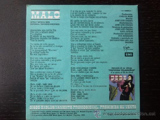 CDs de m&uacute;sica: BEBE - MALO - CD SINGLE - PROMO - EMI - 2004 - Foto 2