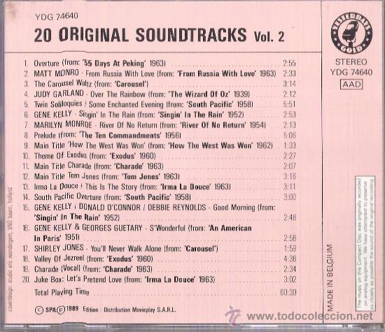 CDs de m&uacute;sica: 20 Original Soundtrack - Foto 2