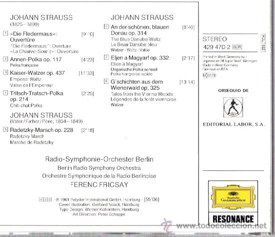 CDs de m&uacute;sica: Kaiserwalzer	Straus	Deutsche Gramophone		1961 - Foto 2