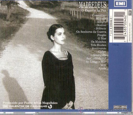 CDs de m&uacute;sica: O espirito da paz	- Madredeus	EMI	1994 - Foto 2