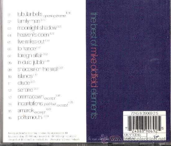 CDs de m&uacute;sica: Elements	Mike Oldfiel	Virgin	1993 - Foto 2