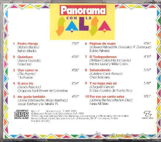 CDs de m&uacute;sica: Panorama con la Salsa	Manzana	10	1993 - Foto 2