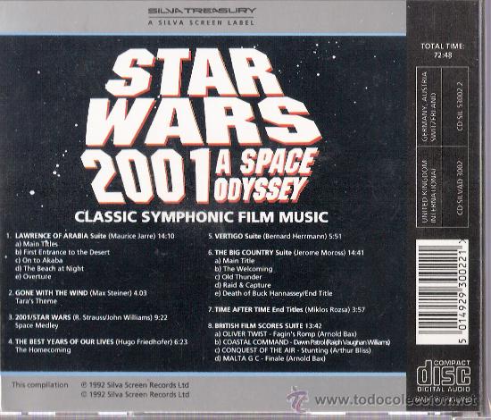 CDs de m&uacute;sica: Star Wars	C	soundtrack	Silva Screen Label		1992 - Foto 2