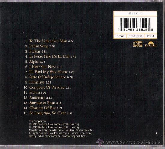 CDs de m&uacute;sica: Portraits		Vangelis 	Polydor	1996 - Foto 2