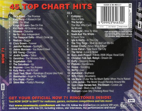 CDs de m&uacute;sica: NOW 71 * 2CD * 45 TOP CHART HITS * PRECINTADO - Foto 4