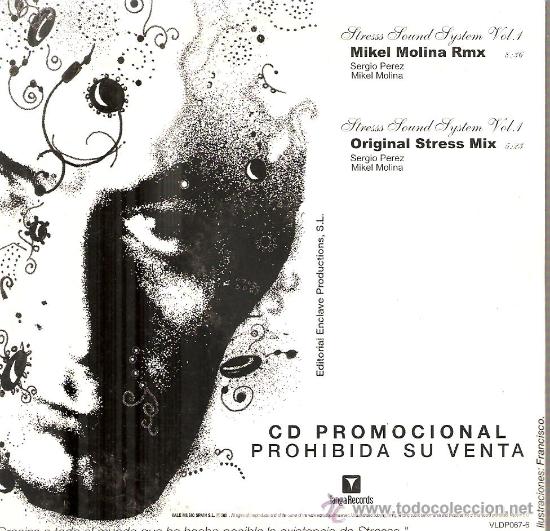 CDs de m&uacute;sica: CD SINGLE : STRESS SOUND SYSTEM - 2 TRACKS - Foto 2