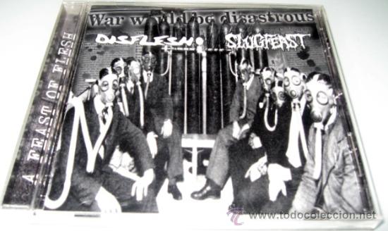 CDs de m&uacute;sica: DISFLESH - SLUGFEAST - WAR WOULD BE DISASTROUS - SPLIT CD - 2009 HECATOMBE SPAIN - Foto 1