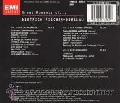 Music CDs: 3cd great moments of dietrich fischer dieskau