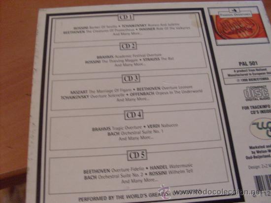 CDs de m&uacute;sica: FAMOUS OVERTURES ( ROSSINI , BACH , TCHAIKOVSKY ) 5 CD SET (CDIB17) - Foto 3