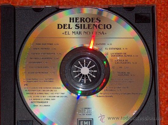 CDs de m&uacute;sica: HEROES DEL SILENCIO MAR NO CESA MADE IN CANADA REF LARGA - Foto 2
