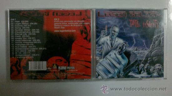 CDs de m&uacute;sica: legen beltza total insanity cd + dvd - Foto 1