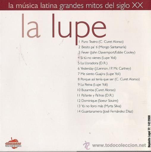 CDs de m&uacute;sica: LA LUPE - Foto 2