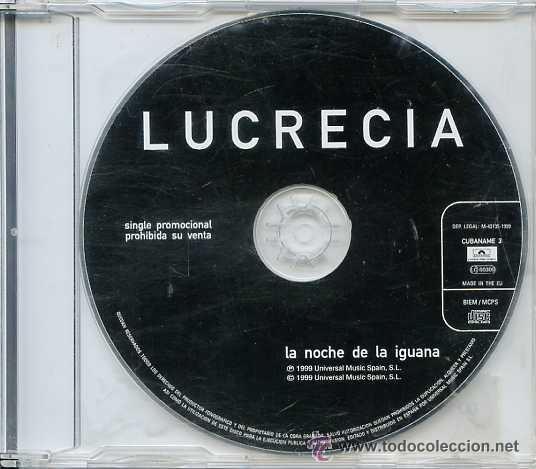 CDs de m&uacute;sica: LUCRECIA - LA NOCHE DE LA IGUANA ( CD SINGLE ) - Foto 1