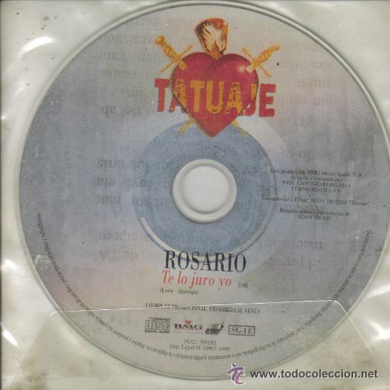 CDs de m&uacute;sica: ROSARIO - TE LO JURO YO ( CD SINGLE ) - Foto 1