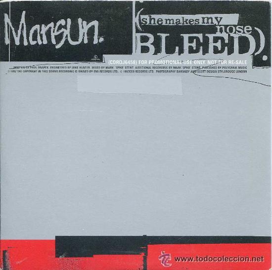 CDs de m&uacute;sica: MANSUN - SHE MAKES MY NOSE BLEED ( CD SINGLE ) - Foto 1