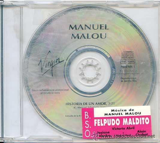 CDs de m&uacute;sica: MANUEL MALOU - HISTORIA DE UN AMOR ( CD SINGLE ) - Foto 1
