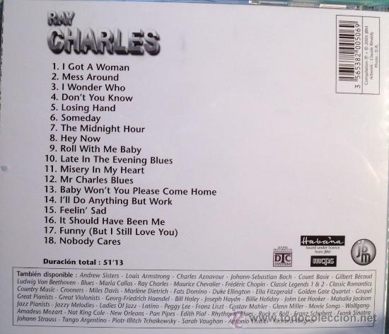CDs de m&uacute;sica: CD DE RAY CHARLES CON 18 TEMAS INOLVIDABLES - Foto 2