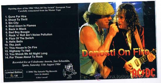 CDs de m&uacute;sica: AC/DC DONOSTI ON FIRE  CD - Foto 1