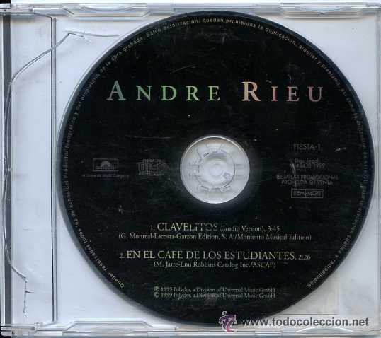 CDs de m&uacute;sica: ANDRE RIEU - CLAVELITOS ( CD SINGLE ) - Foto 1