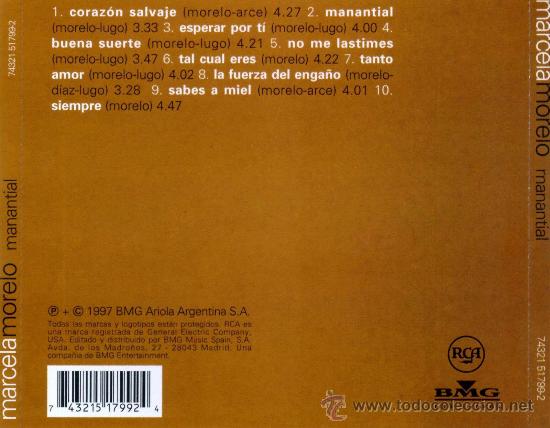 CDs de m&uacute;sica: MARCELA MORELO - MANANTIAL ( CD ) - Foto 2