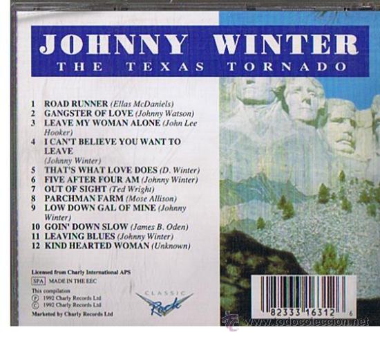 CDs de m&uacute;sica: JOHNNY WINTER THE TEXAS TORNADO - Foto 2