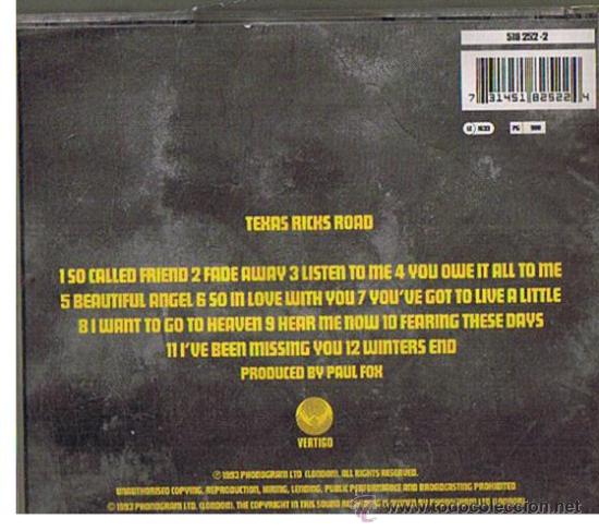 CDs de m&uacute;sica: TEXAS  RICKS ROAD - Foto 2