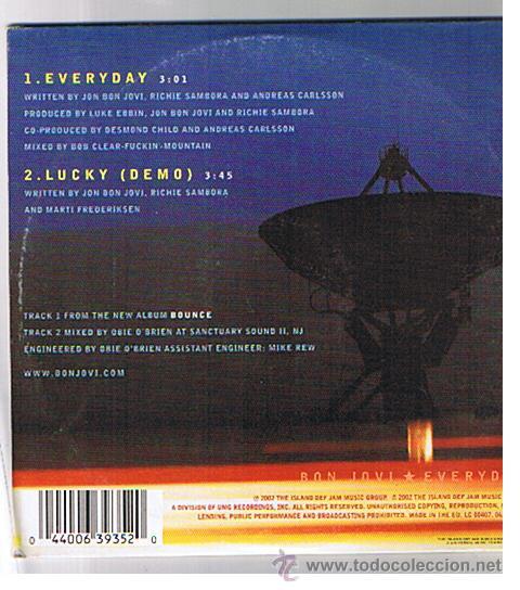 CDs de m&uacute;sica: BON JOVI EVERYDAY - Foto 2