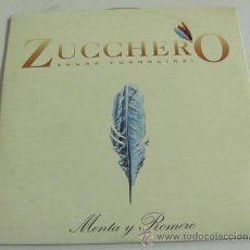 CDs de Música: ZUCCHERO - MENTA Y ROMERO - CDSINGLE PROMO. Lote 365936661