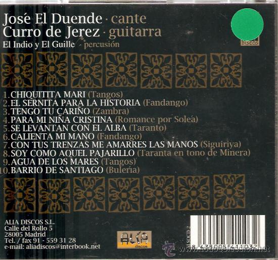 CDs de m&uacute;sica: CD JOSE EL DUENDE - AGUA DE LOS MARES - Foto 2