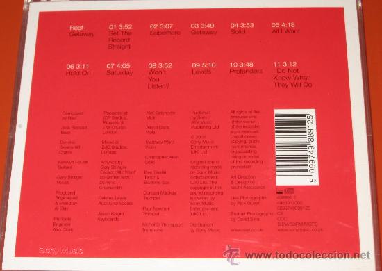 CDs de m&uacute;sica: REEF - GETAWAY - CD - SONY 2000 UK - ROCK - Foto 2