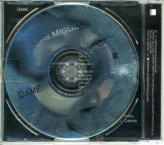 CDs de m&uacute;sica: PROMO CD. LUIS MIGUEL. DAME - Foto 2