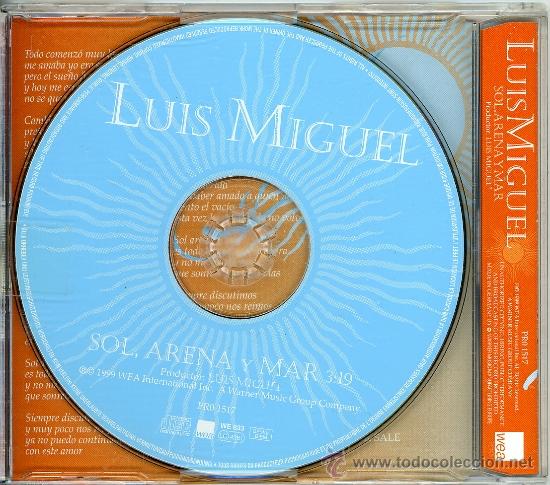 CDs de m&uacute;sica: PROMO CD. LUIS MIGUEL. SOL, ARENA Y MAR - Foto 2
