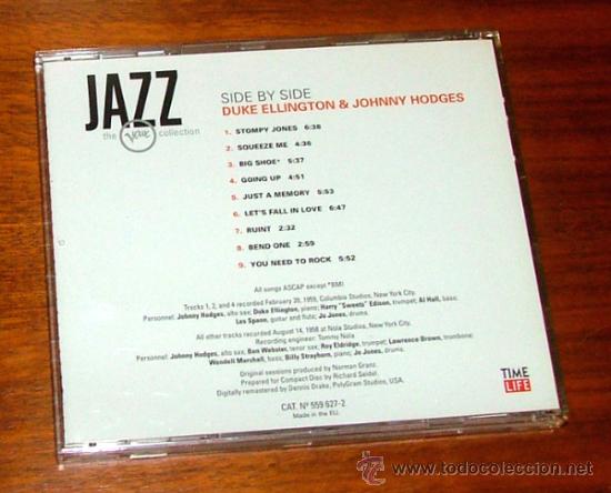 CDs de m&uacute;sica: CD SIDE BY SIDE (Duke Ellington & Johnny Hodges) - Foto 2