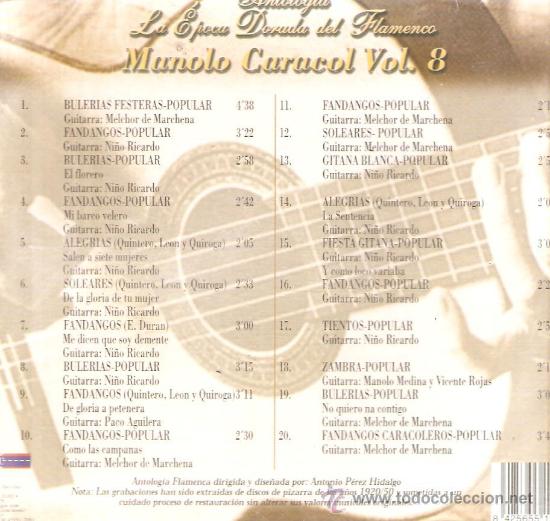 CDs de m&uacute;sica: CD MANOLO CARACOL - PRIMERA EPOCA - Foto 2