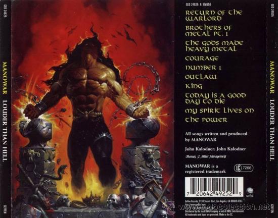 CDs de m&uacute;sica: MANOWAR LOUDER THAN HELL CD - Foto 2