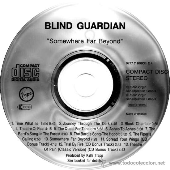 CDs de m&uacute;sica: BLIND GUARDIAN SOMEWHERE FAR BEYOND CD - Foto 3