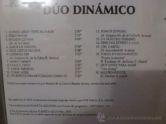 CDs de m&uacute;sica: CD- DUO DINAMICO. - Foto 2