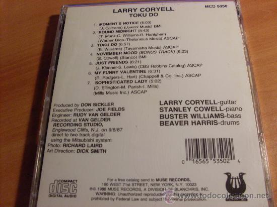 CDs de m&uacute;sica: LARRY CORYELL ( TOKU DO) CD 7 TRACKS (CDIB14) - Foto 2