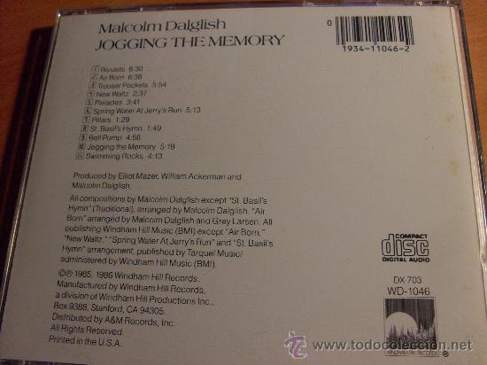 CDs de m&uacute;sica: MALCOM DALGLISH ( JOGGING THE MEMORY) CD 11 TRACKS (CDIB14) - Foto 2