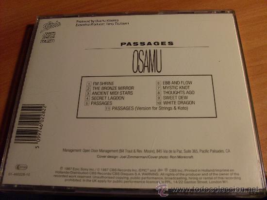 CDs de m&uacute;sica: OSAMU ( PASSAGES) CD 11 TRACKS (CDI24) - Foto 2