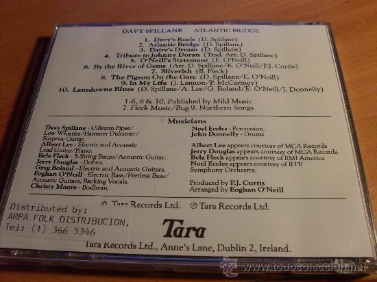 CDs de m&uacute;sica: DAVY SPILLANE ( ATLANTIC BRIDGE ) CD 10 TRACKS (CDI23) - Foto 2