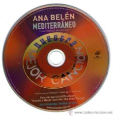 CDs de Música: ANA BELÉN - CD SINGLE - EDITADO EN ESPAÑA - MEDITERRÁNEO (SERRAT COVER VERSION) - BMG ARIOLA 2004.