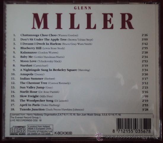 CDs de m&uacute;sica: COLECCION 3 CDS GLENN MILLER. 1996 - Foto 3